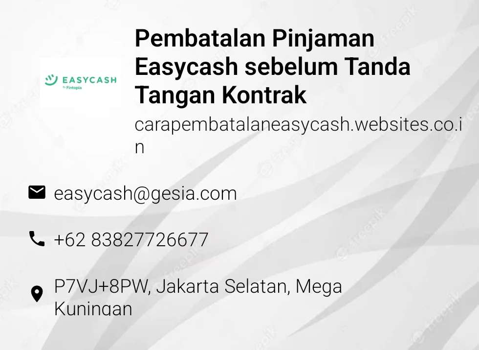 Cara pembatalan Easycash